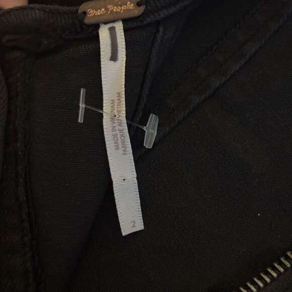 Free people tell me about it midi dress open back soft denim black size 2 new - Picture 8 of 12